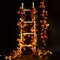 2 Pack Fall Vine Garland with 16.4Ft 40 LED String Light, 5.9Ft Maple Leaf Artificial